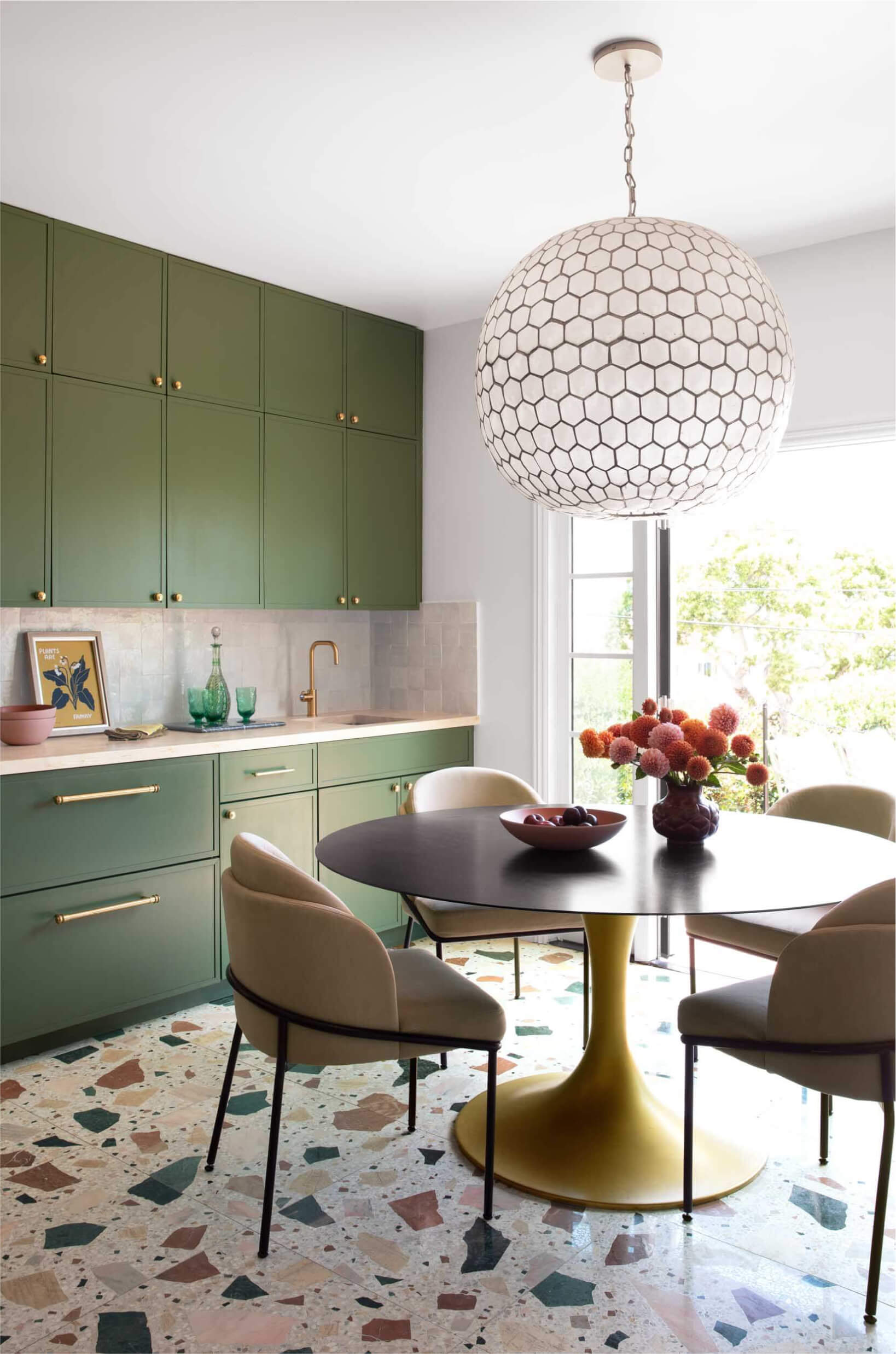 California Zellige Tile Kitchen Terrazzo Floor