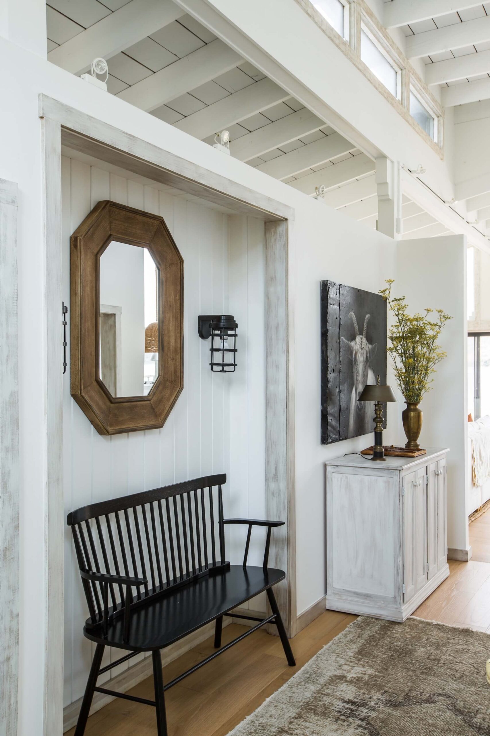 Coastal Cottage Remodel with Wall Paneling Natural Materials