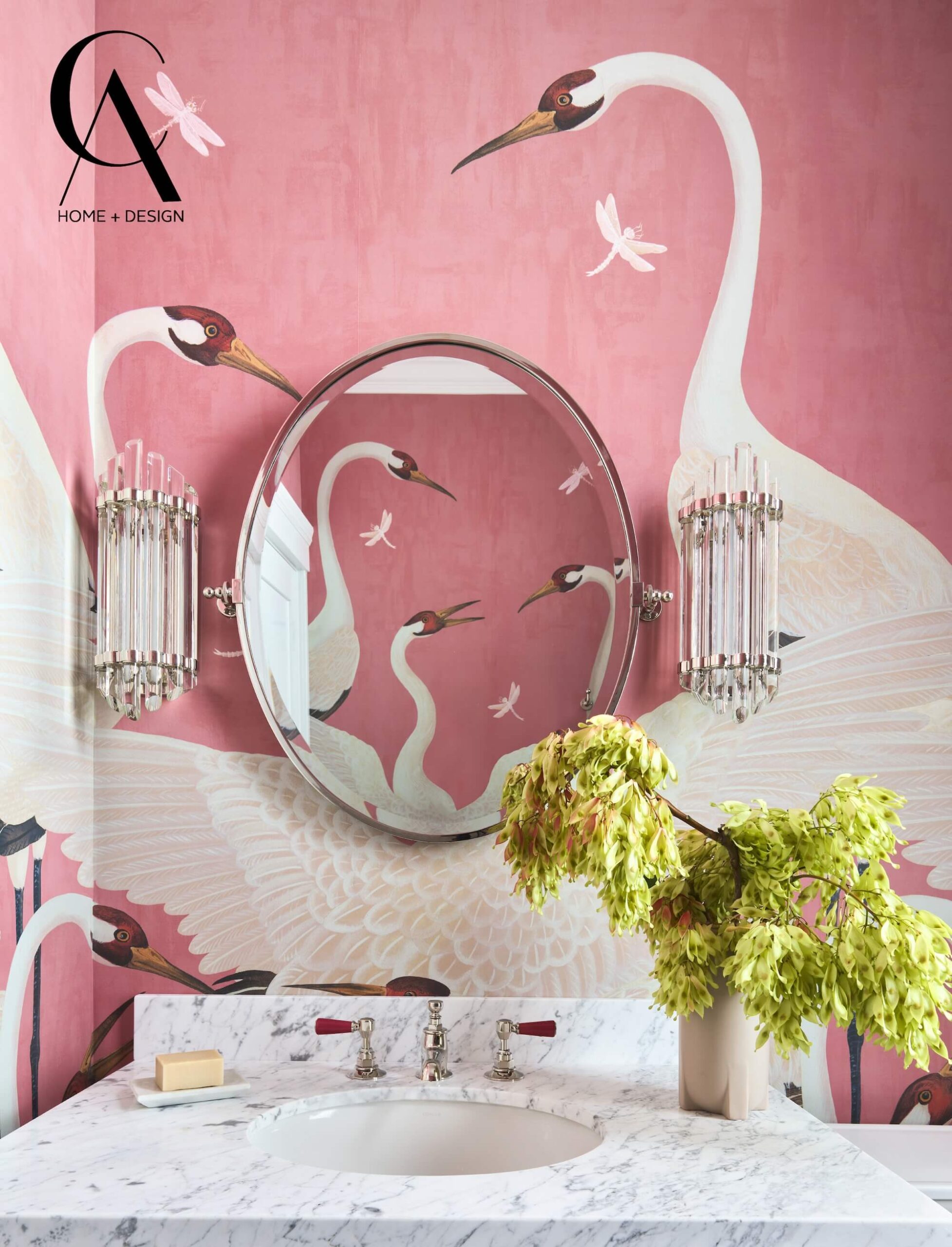 Bathroom design by Corine Maggio featured in California Home Design Magazine